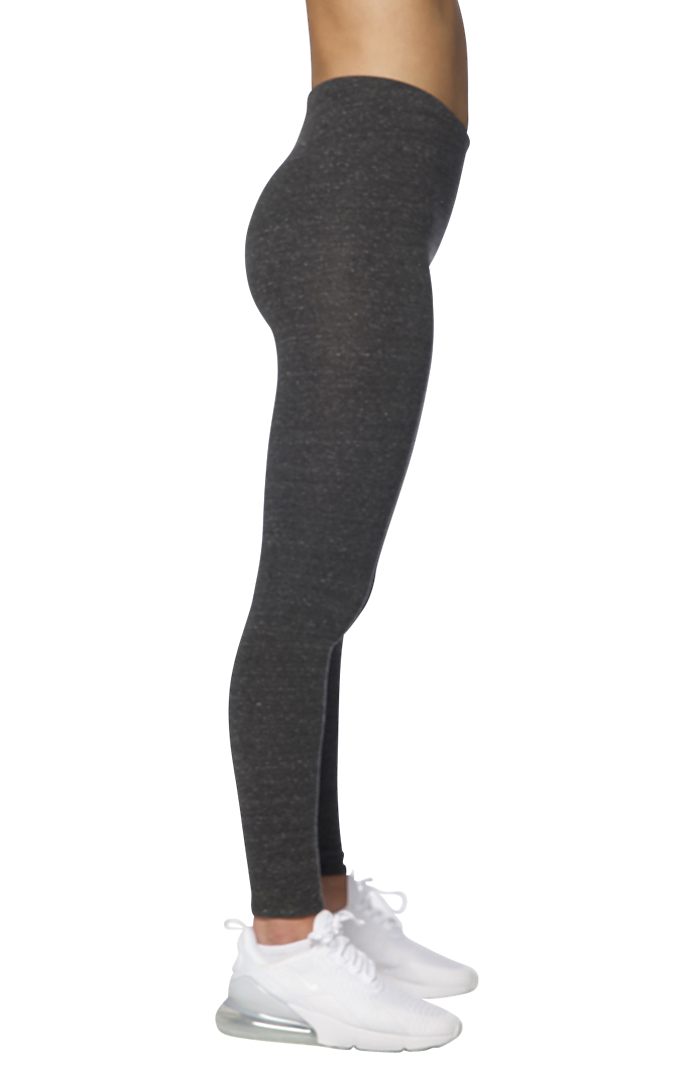 Royal Apparel 33007 Women's eco Triblend Spandex Jersey Leggings - Eco Tri Charcoal