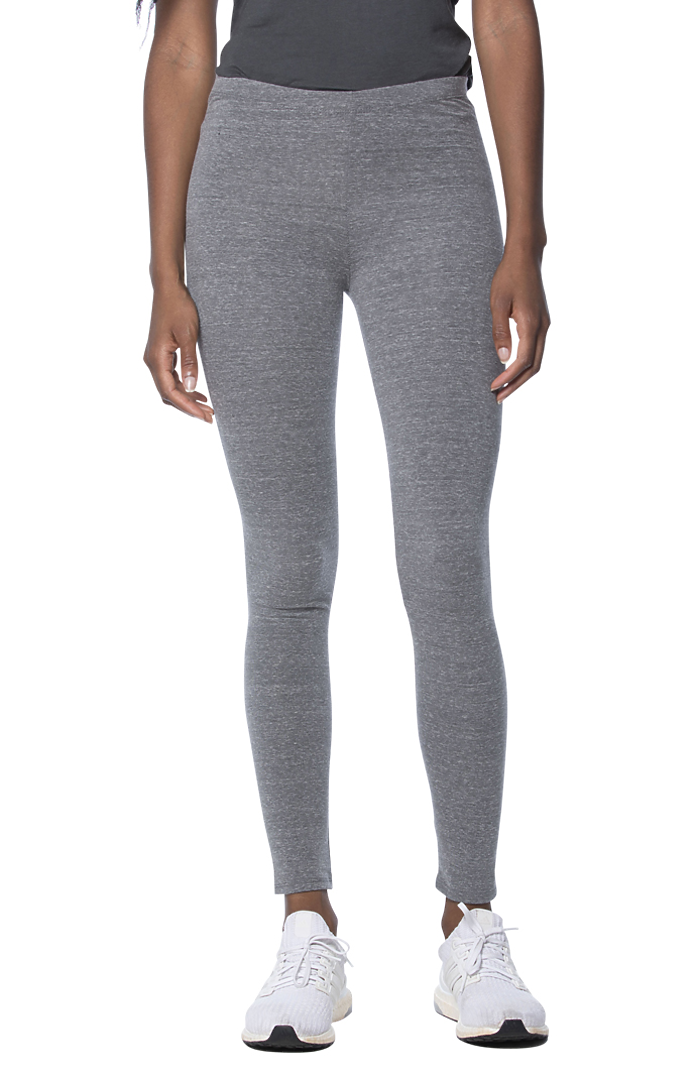 Royal Apparel 33007 Women's eco Triblend Spandex Jersey Leggings - Eco Tri Grey