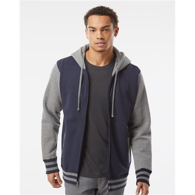 Independent Trading Co. Heavyweight Varsity Full-Zip Hooded Sweatshirt - Independent Trading Co. IND45UVZ Independent Trading Co.