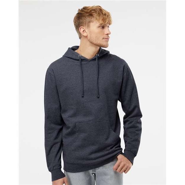 Independent Trading Co. Midweight Hooded Sweatshirt - Classic Navy Heather - Independent Trading Co. SS4500 Independent Trading Co. Classic Navy Heather XS