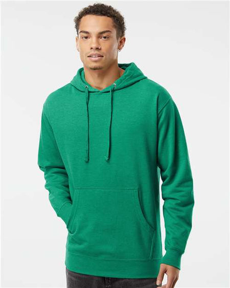 Independent Trading Co. Midweight Hooded Sweatshirt - Kelly Green Heather - Independent Trading Co. SS4500 Independent Trading Co.