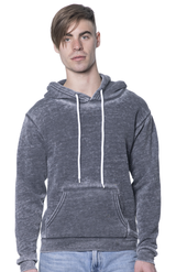 Royal Apparel 3355BO Unisex Burnout Pullover Hoody - Grey