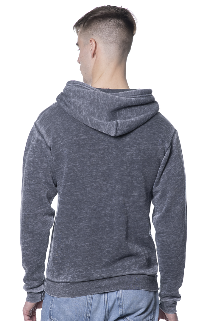 Royal Apparel 3355BO Unisex Burnout Pullover Hoody - Grey