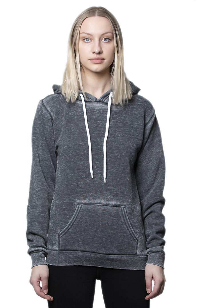 Royal Apparel 3355BO Unisex Burnout Pullover Hoody - Grey
