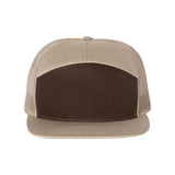 Richardson Seven-Panel Trucker Cap - Richardson 168 Caps Richardson Brown/ Khaki Adjustable