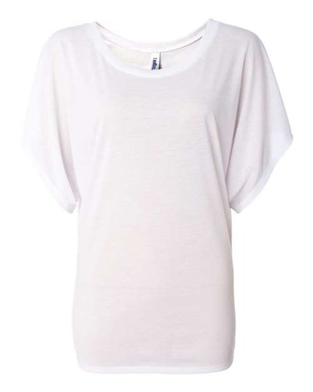 BELLA + CANVAS Women’s Flowy Draped Dolman Tee - BELLA + CANVAS 8821 BELLA + CANVAS White S