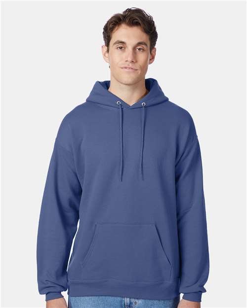 Hanes Ecosmart® Hooded Sweatshirt - Denim Blue - Hanes P170 Hanes