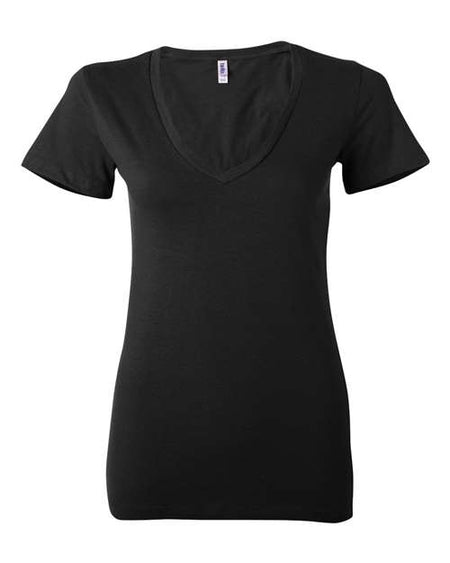 BELLA + CANVAS Women’s Jersey Deep V-Neck Tee - BELLA + CANVAS 6035 BELLA + CANVAS Black 2XL