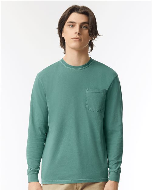 Comfort Colors Unisex Garment-Dyed Heavyweight Long Sleeve Pocket T-Shirt - Comfort Colors 4410