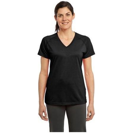 Ladies Ultimate Performance V-Neck DRI-EQUIP Small Black