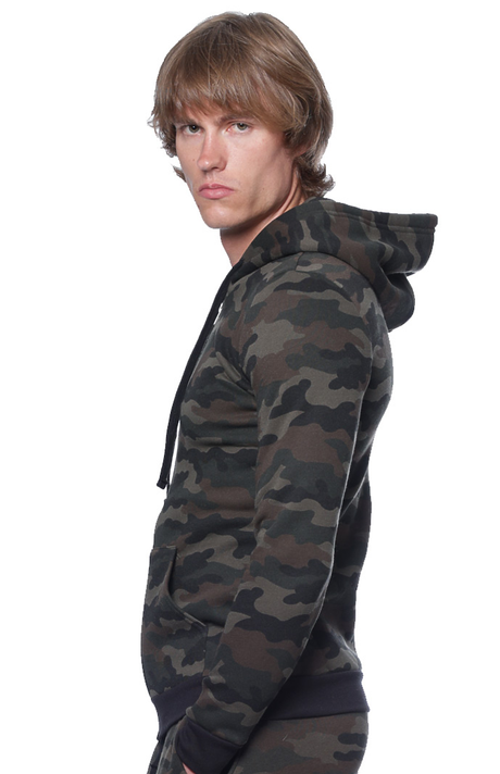 Royal Apparel 3510CMO Unisex Camo Fleece Full Zip Hoodie - Camo