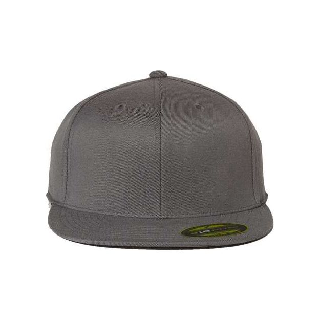 Flexfit 210® Flat Bill Cap - Flexfit 6210FF Flexfit Dark Grey S/M