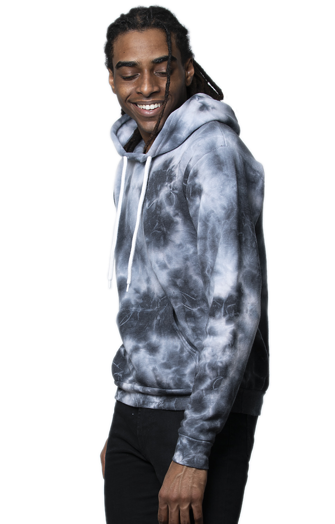 Royal Apparel 3555CTD Unisex Cloud Tie Dye Pullover Hoodie - Phantom