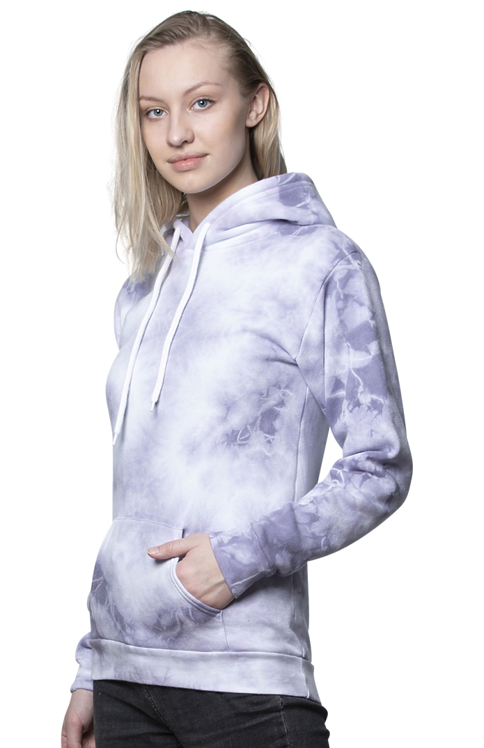 Royal Apparel 3555CTD Unisex Cloud Tie Dye Pullover Hoodie - Purple Haze
