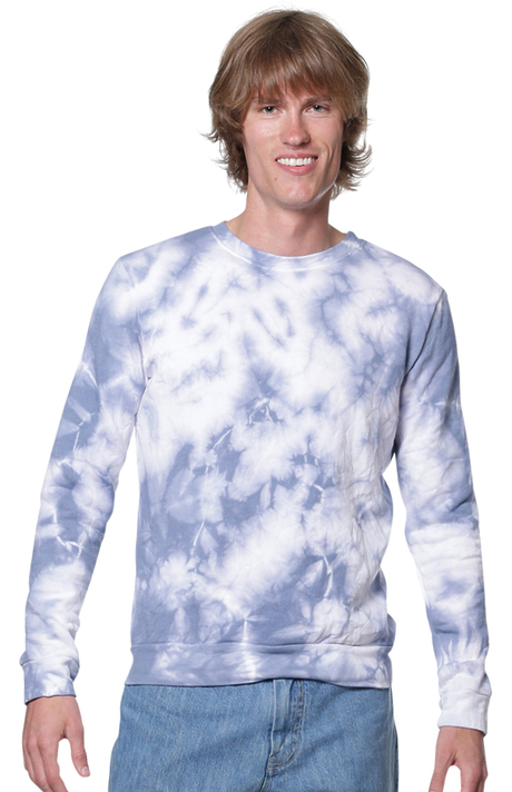 Royal Apparel 3559CTD Unisex Cloud Tie Dye Crew Sweatshirt - Infinity