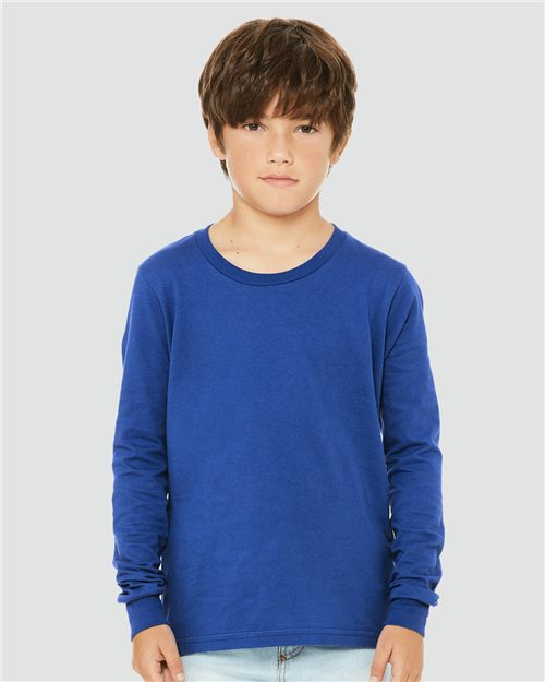 BELLA + CANVAS Youth Jersey Long Sleeve Tee - BELLA + CANVAS 3501Y BELLA + CANVAS