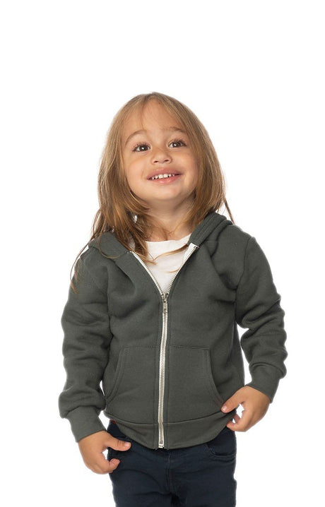 Royal Apparel 3666 Toddler Fashion Fleece Zip Hoodie - Asphalt