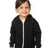 Royal Apparel 3666 Toddler Fashion Fleece Zip Hoodie - Black