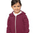 Royal Apparel 3666 Toddler Fashion Fleece Zip Hoodie - Burgundy