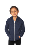 Royal Apparel 3666 Toddler Fashion Fleece Zip Hoodie - Heather Indigo