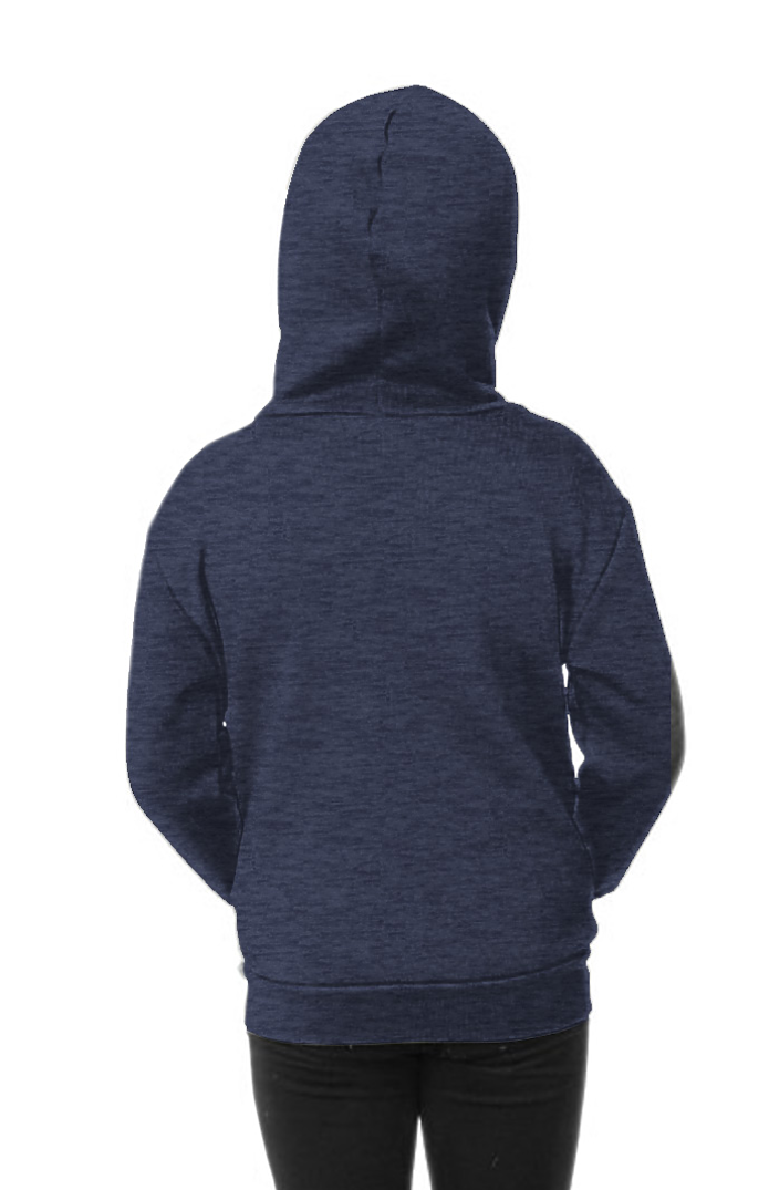Royal Apparel 3666 Toddler Fashion Fleece Zip Hoodie - Heather Indigo
