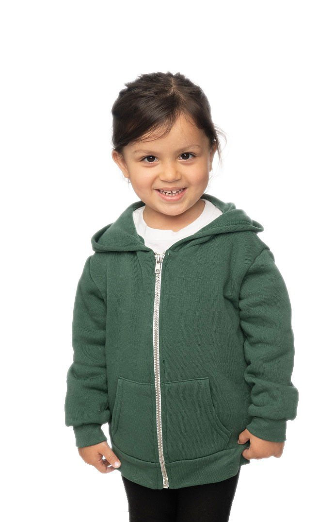 Royal Apparel 3666 Toddler Fashion Fleece Zip Hoodie - 50/50 Pine