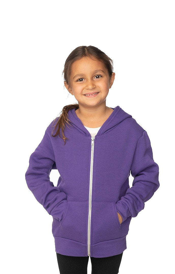 Royal Apparel 3666 Toddler Fashion Fleece Zip Hoodie - Purple