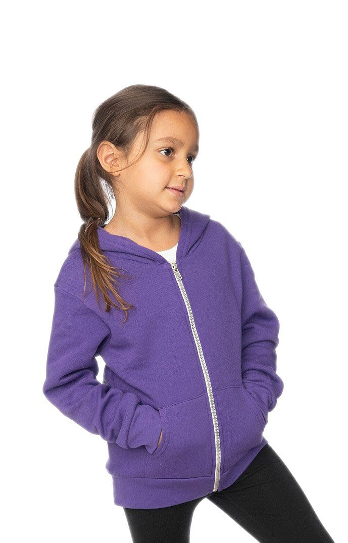 Royal Apparel 3666 Toddler Fashion Fleece Zip Hoodie - Purple