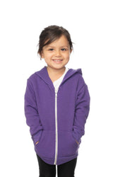 Royal Apparel 3666 Toddler Fashion Fleece Zip Hoodie - Purple