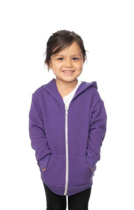 Royal Apparel 3666 Toddler Fashion Fleece Zip Hoodie - Purple