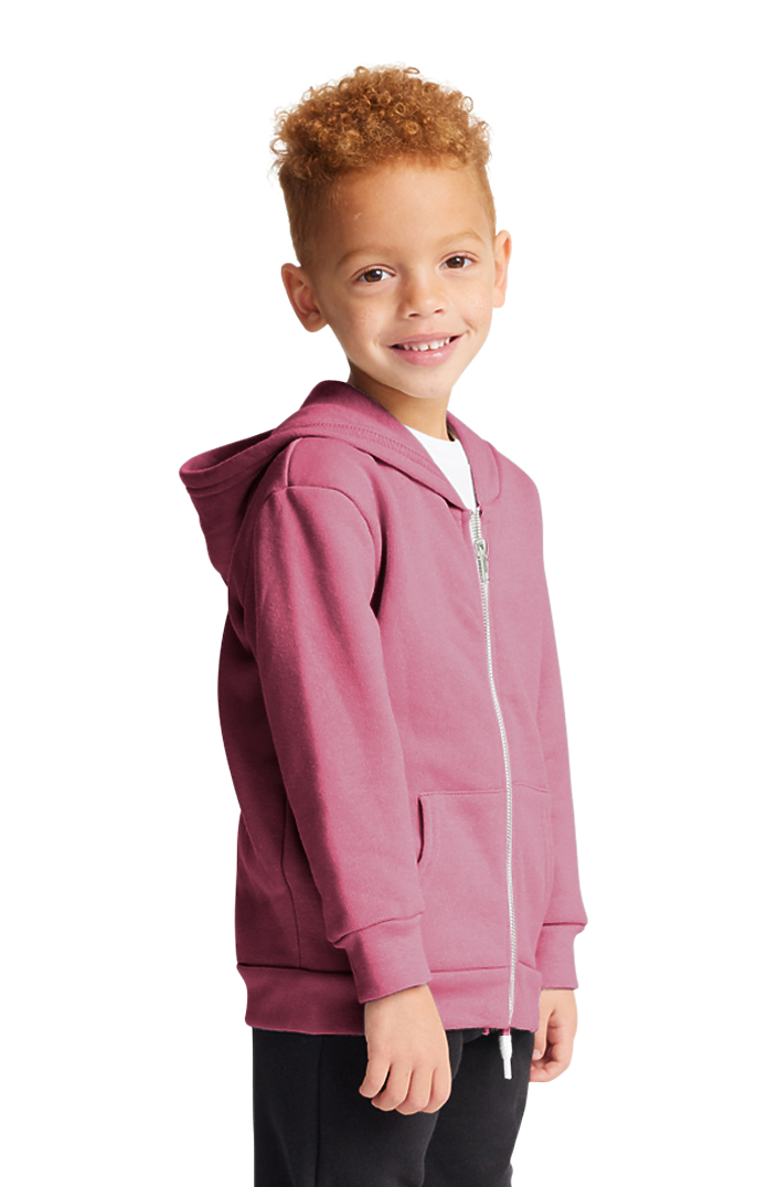 Royal Apparel 3666 Toddler Fashion Fleece Zip Hoodie - Wine