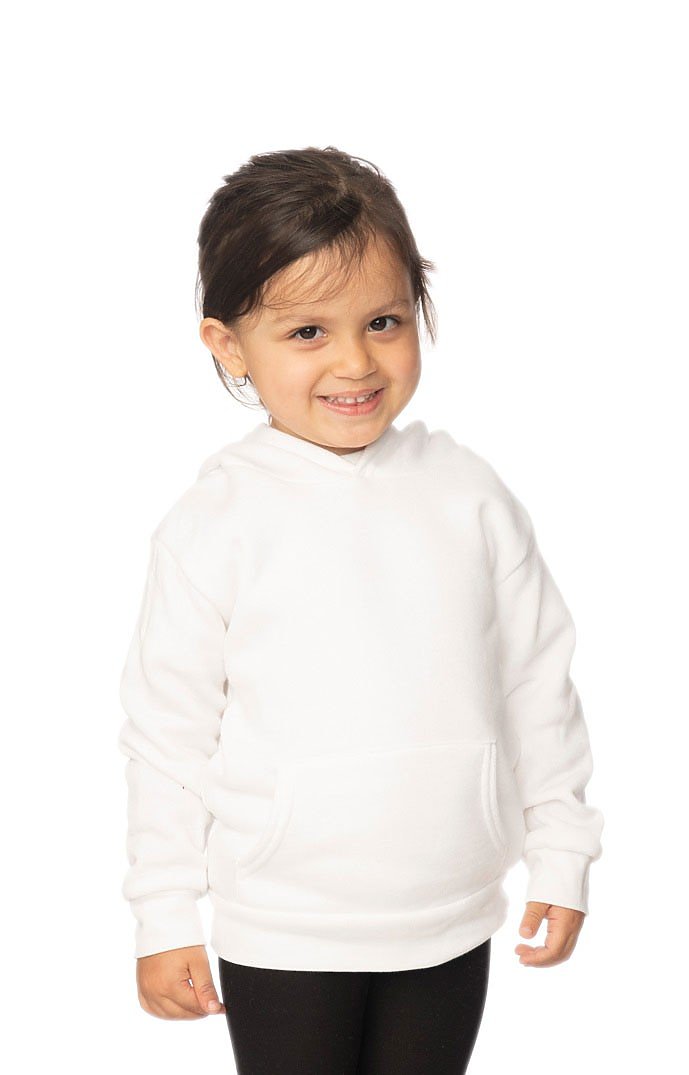 Royal Apparel 3669 Toddler Fashion Fleece Pullover Hoodie - White