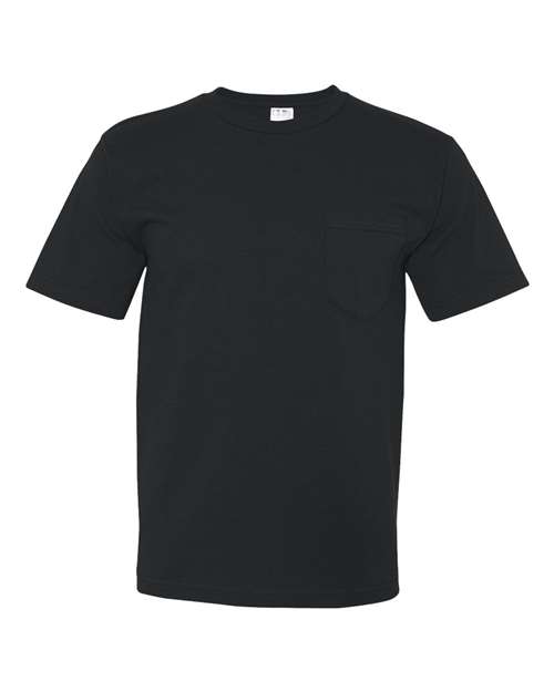 Bayside USA-Made Midweight Pocket T-Shirt - Bayside 5070 Bayside Black S