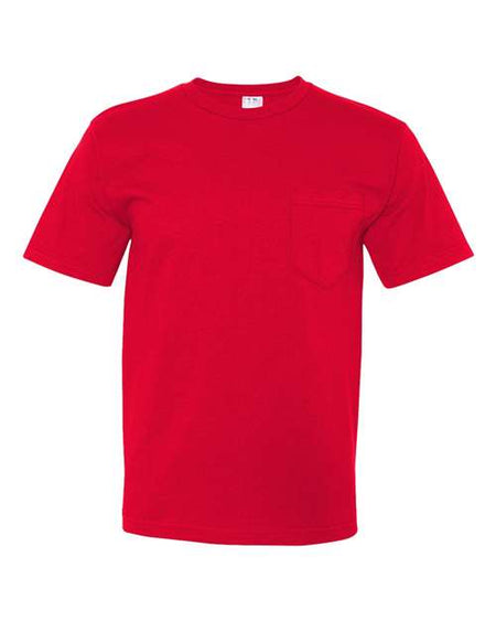 Bayside USA-Made Midweight Pocket T-Shirt - Bayside 5070 Bayside Red S