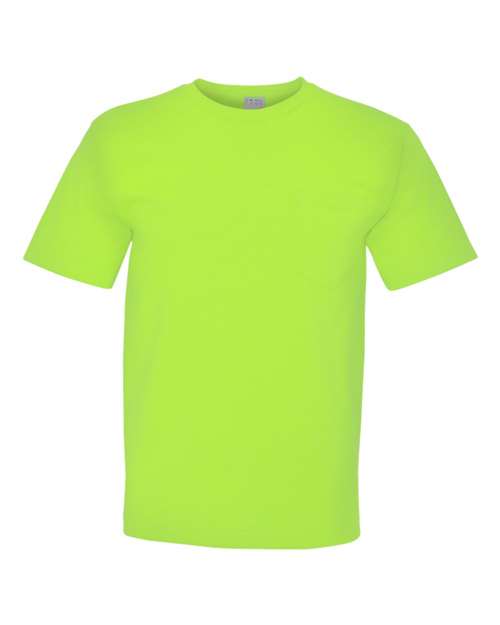 Bayside USA-Made Midweight Pocket T-Shirt - Bayside 5070 Bayside Lime Green S