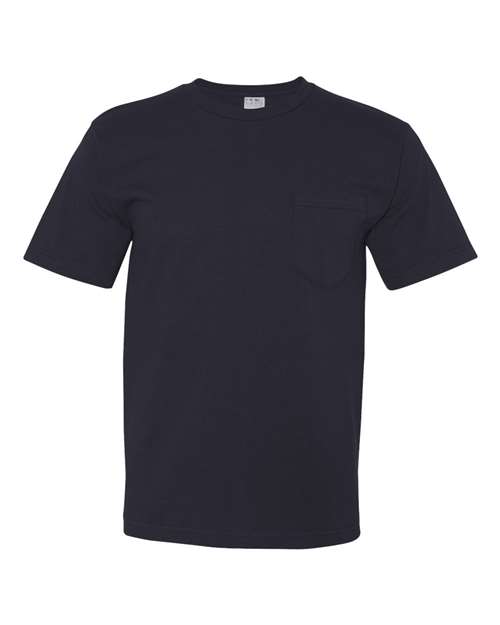 Bayside USA-Made Midweight Pocket T-Shirt - Bayside 5070 Bayside Navy S