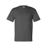 Bayside Unisex USA-Made Pocket T-Shirt - Charcoal - Bayside 7100 Bayside