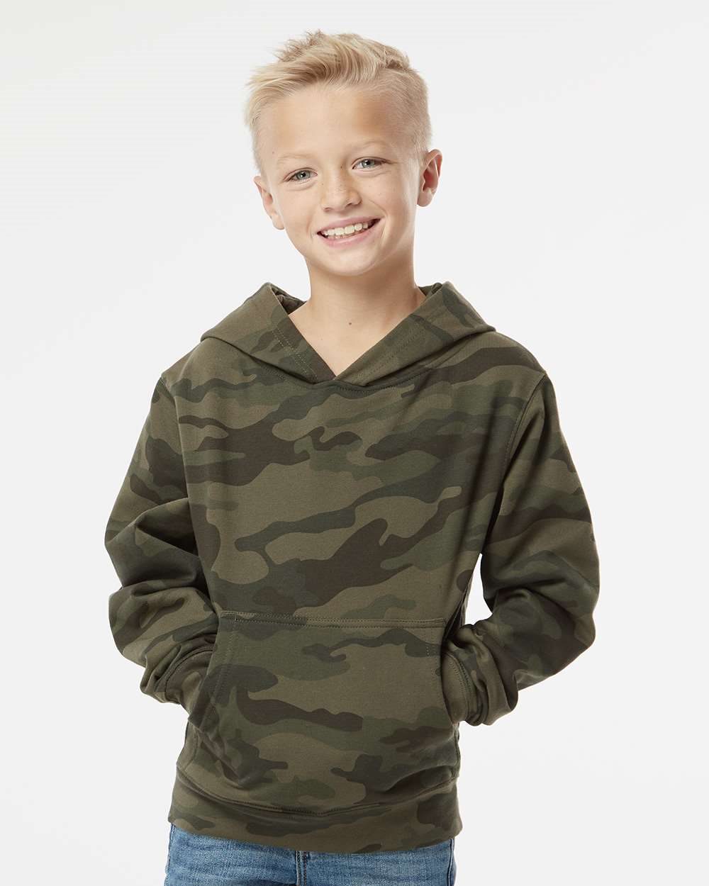 Independent Trading Co. SS4001Y Youth Midweight Hooded Sweatshirt | Wholesale Youth Hoodie