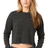 Royal Apparel 37002 Women's eco Triblend Fleece Crop - Eco Tri Charcoal