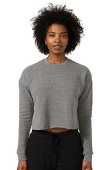 Royal Apparel 37002 Women's eco Triblend Fleece Crop - Eco Tri Grey