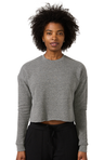 Royal Apparel 37002 Women's eco Triblend Fleece Crop - Eco Tri Grey