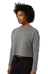 Royal Apparel 37002 Women's eco Triblend Fleece Crop - Eco Tri Grey