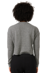 Royal Apparel 37002 Women's eco Triblend Fleece Crop - Eco Tri Grey