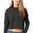 Royal Apparel 37008 Women's eco Triblend Fleece Crop Hoodie - Eco Tri Charcoal