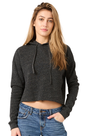 Royal Apparel 37008 Women's eco Triblend Fleece Crop Hoodie - Eco Tri Charcoal
