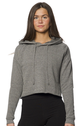 Royal Apparel 37008 Women's eco Triblend Fleece Crop Hoodie - Eco Tri Grey