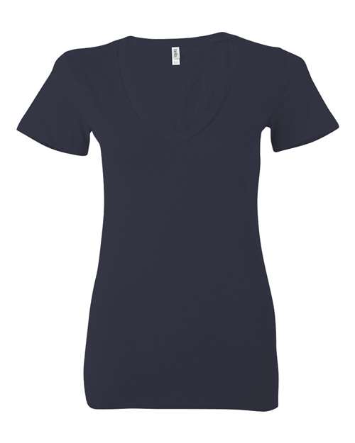 BELLA + CANVAS Women’s Jersey Deep V-Neck Tee - BELLA + CANVAS 6035 BELLA + CANVAS Navy S