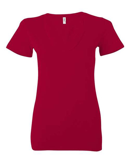 BELLA + CANVAS Women’s Jersey Deep V-Neck Tee - BELLA + CANVAS 6035 BELLA + CANVAS Red S