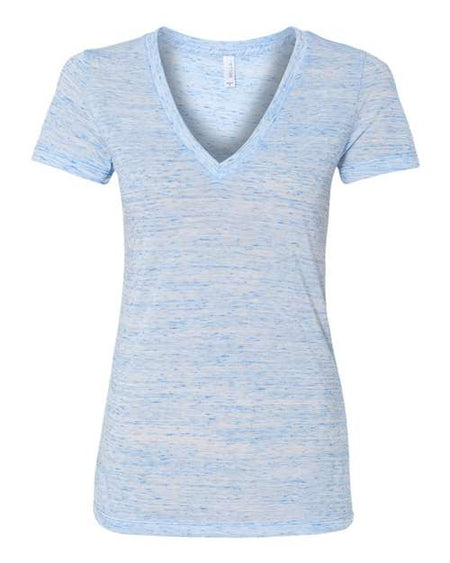 BELLA + CANVAS Women’s Jersey Deep V-Neck Tee - BELLA + CANVAS 6035 BELLA + CANVAS Blue Marble S