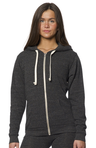 Royal Apparel 37050 Unisex eco Triblend Fleece Full Zip Hoodie - Eco Tri Charcoal